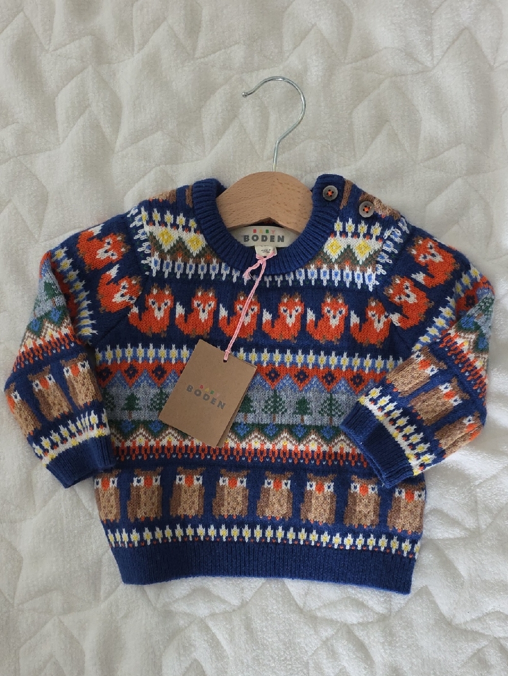 Boden Knit Animal Sweater 3-6 Month NWT